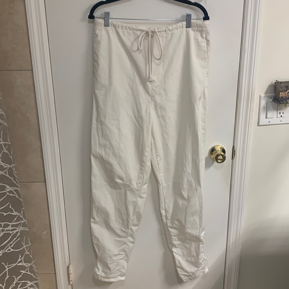 Free People Off-White Drawstring Jogger Pants